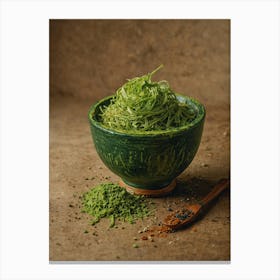 Matcha Green Tea In A Bowl Canvas Print