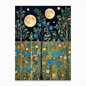 William Morris Moonlight In The Woods 77 Canvas Print