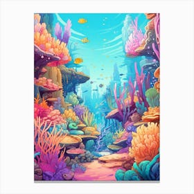 Coral Reef Cartoon 2 Canvas Print