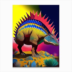 Compsosuchus Primary Colours Dinosaur Canvas Print