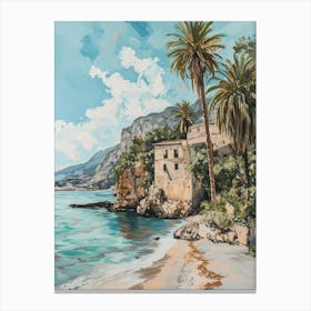 Kitsch Sicily Brushstrokes 4 Canvas Print