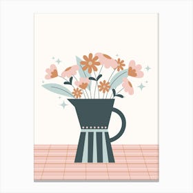 Coffee & Flowers Poster Canvas Print