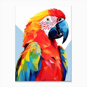Colourful Geometric Bird Parrot 1 Canvas Print