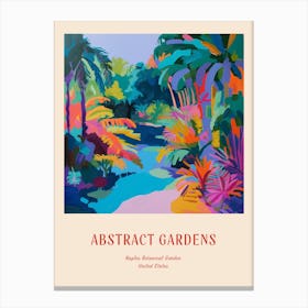 Colourful Gardens Naples Botanical Garden Usa 1 Red Poster Canvas Print