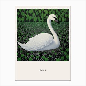 Ohara Koson Inspired Bird Painting Swan 3 Poster Canvas Print