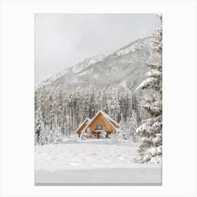 Lonely Winter Cabin Canvas Print