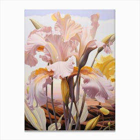 Iris 2 Flower Painting Canvas Print