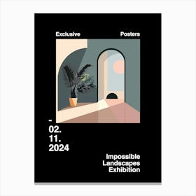 Impossible Landscapes Exhibition Archive Poster 2 Canvas Print