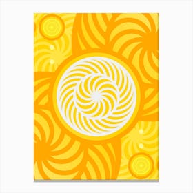 Geometric Abstract Glyph in Happy Yellow and Orange n.0036 Canvas Print
