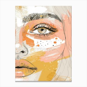 Abstract Of A Woman'S Face 14 Canvas Print