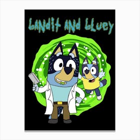 Bandit And Bluey Canvas Print