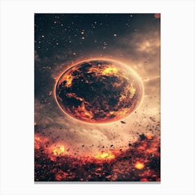 Planet In Space Canvas Print