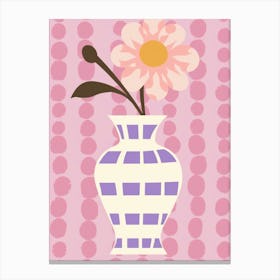 Lavender Flower Vase 3 Canvas Print