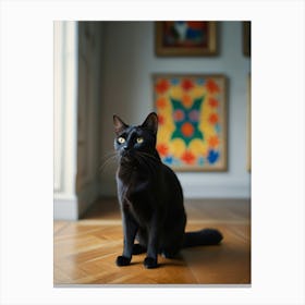 Black Cat 6 Canvas Print