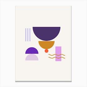 Midcentury Modern Shapes Abstract Poster 10 Canvas Print