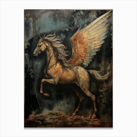 Pegasus Abstract Etching  Canvas Print