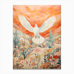 Dove 1 Detailed Bird Painting Canvas Print