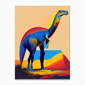 Maiasaura Primary Colours Dinosaur Canvas Print