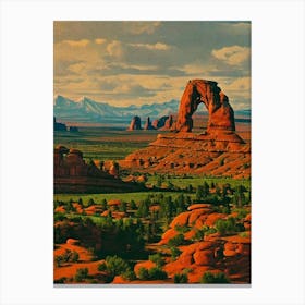 Arches National Park 2 United States Of America Vintage Poster Canvas Print