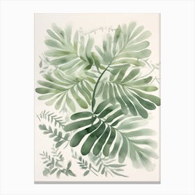 Green Botanica 1 Canvas Print