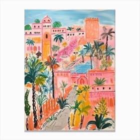 Cairo, Dreamy Storybook Illustration 4 Canvas Print