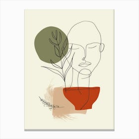 Man With A Plant Canvas Print