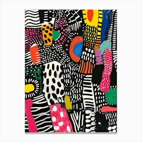 Cute Kitsch Abstract Patterns 2 Canvas Print