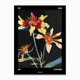 No Rain No Flowers Poster Gaillardia 2 Canvas Print