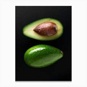 Avocado — Food kitchen poster/blackboard, photo art Canvas Print