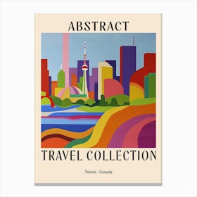 Abstract Travel Collection Poster Toronto Canada 7 Canvas Print