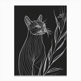 Australian Mist Cat Minimalist Illustration 3 Canvas Print