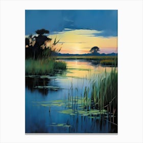 Sunset In The Marsh 1 Canvas Print