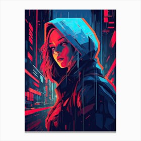 minimalism cyberpunk art Canvas Print