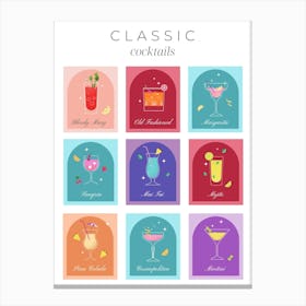 Classic Cocktails 1 Canvas Print