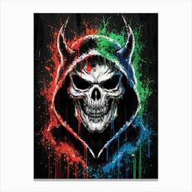 Devil Skull Canvas Print