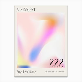 Alignment Angel Numbers 222 Aura Canvas Print