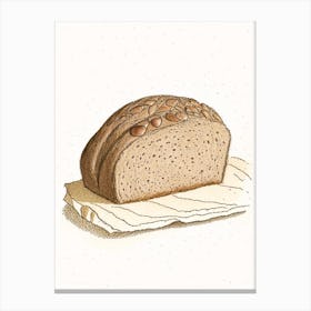 Buckwheat Bread Bakery Product Quentin Blake Illustration 1 Canvas Print