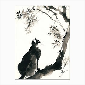 Cat In The Tree Canvas Print