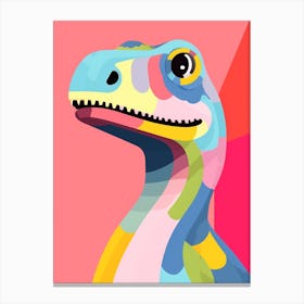 Colourful Dinosaur Omeisaurus 1 Canvas Print