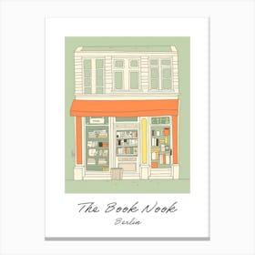 Berlin The Book Nook Pastel Colours 5 Poster Canvas Print