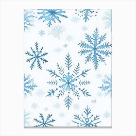 Pattern, Snowflakes, Minimalist Watercolour 2 Canvas Print