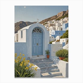 Greek Island Church Canvas Print