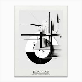 Elegance Abstract Black And White 8 Poster Canvas Print