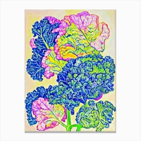 Kale 2 Fauvist vegetable Canvas Print