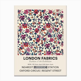 Poster Floral Morning London Fabrics Floral Pattern 1 Canvas Print