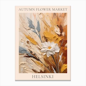 Autumn Flower Market Poster Helsinki Canvas Print