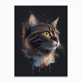Cat Watercolor (2) Canvas Print