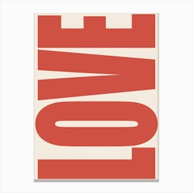 Love - Red Canvas Print