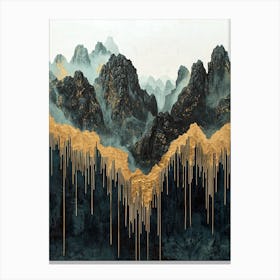 Matterhorn Golden Peaks - Metallic Mysticism Canvas Print