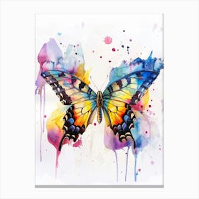 Butterfly Colourful Watercolour 1 Canvas Print